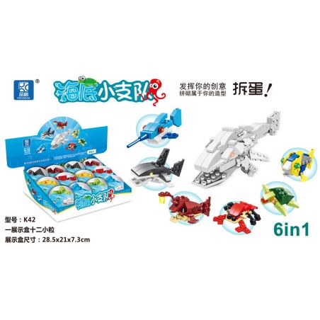 MINDBOX K42 non  GACHA 6 LOẠI bộ đồ chơi xếp lắp ráp ghép mô hình Creator Sáng Tạo 163 khối