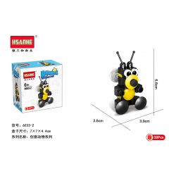 HSANHE 6033 non  10 CON VẬT SÁNG TẠO CỪU GẤU RỒNG CÁO KỲ LÂN HẢI CẨU BÒ VẸT CHIM CÁNH CỤT GÀ TRỐNG bộ đồ chơi xếp lắp ráp ghép mô hình Creator ANIMAL FUNNY FAMILY 338 khối