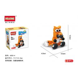 HSANHE 6033 non  10 CON VẬT SÁNG TẠO CỪU GẤU RỒNG CÁO KỲ LÂN HẢI CẨU BÒ VẸT CHIM CÁNH CỤT GÀ TRỐNG bộ đồ chơi xếp lắp ráp ghép mô hình Creator ANIMAL FUNNY FAMILY 338 khối
