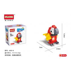HSANHE 6033 non  10 CON VẬT SÁNG TẠO CỪU GẤU RỒNG CÁO KỲ LÂN HẢI CẨU BÒ VẸT CHIM CÁNH CỤT GÀ TRỐNG bộ đồ chơi xếp lắp ráp ghép mô hình Creator ANIMAL FUNNY FAMILY 338 khối