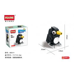 HSANHE 6033 non  10 CON VẬT SÁNG TẠO CỪU GẤU RỒNG CÁO KỲ LÂN HẢI CẨU BÒ VẸT CHIM CÁNH CỤT GÀ TRỐNG bộ đồ chơi xếp lắp ráp ghép mô hình Creator ANIMAL FUNNY FAMILY 338 khối