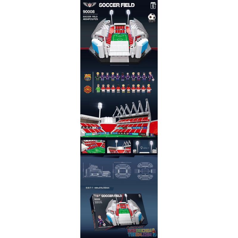 QIZHILE 90008 non  SÂN BÓNG ĐÁ bộ đồ chơi xếp lắp ráp ghép mô hình Creator SOCCER FIELD Sáng Tạo 4654 khối QIZHILE 90008 non  SÂN BÓNG ĐÁ bộ đồ chơi xếp lắp ráp ghép mô hình Creator SOCCER FIELD Sáng Tạo 4654 khối