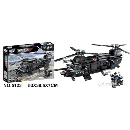 Winner 5123 non  MÁY BAY VẬN TẢI SWAT bộ đồ chơi xếp lắp ráp ghép mô hình Justice Guard JUSTICE VANGUARD Cảnh Sát Bảo Vệ Hòa Bình 767 khối