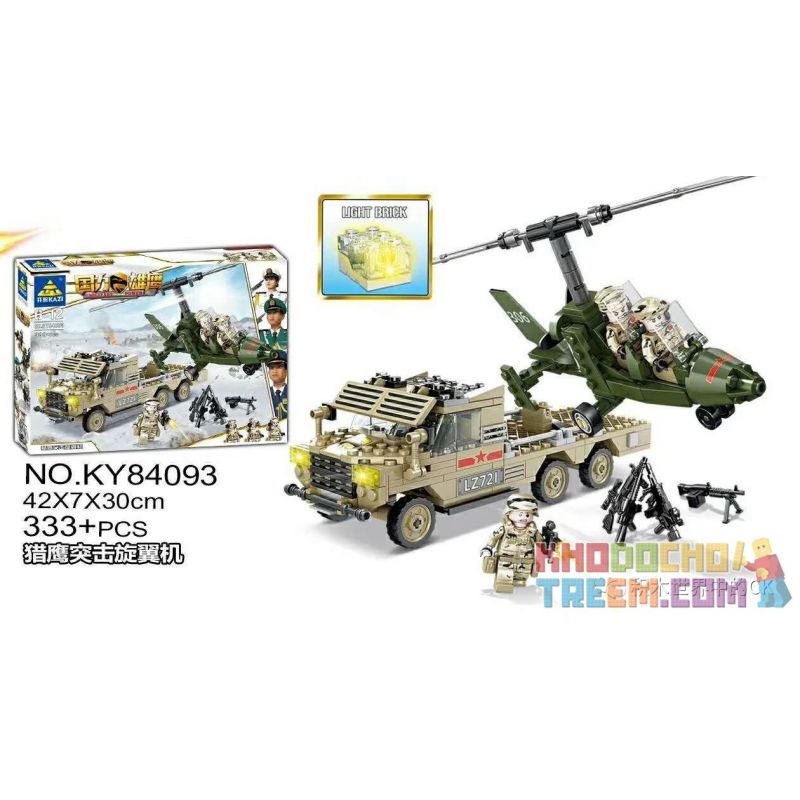 Kazi KY84093 84093 Xếp hình kiểu Lego MILITARY POWER Guiline Eagle Falcon Assault Rotor Phi Thuyền Tấn Công Falcon 333 khối Kazi KY84093 84093 Xếp hình kiểu Lego MILITARY POWER Guiline Eagle Falcon Assault Rotor Phi Thuyền Tấn Công Falcon 333 khối