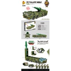 PanlosBrick 639007 Panlos Brick 639007 non  TÊN LỬA ĐẠN ĐẠO TẦM NGẮN DONGFENG 17 bộ đồ chơi xếp lắp ráp ghép mô hình Military Army DF-17 BALLISTIC MISSILE Quân Sự Bộ Đội 1164 khối