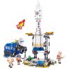 ZHEGAO QL1643 1643 non  BỆ PHÓNG VŨ TRỤ bộ đồ chơi xếp lắp ráp ghép mô hình Ideas TAN MEOW Ý Tưởng 664 khối