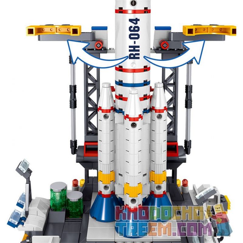 ZHEGAO QL1643 1643 non  BỆ PHÓNG VŨ TRỤ bộ đồ chơi xếp lắp ráp ghép mô hình Ideas TAN MEOW Ý Tưởng 664 khối