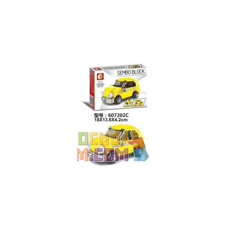 SEMBO 607202C Xếp hình kiểu Lego MINI MODULAR Back Car Fiat 500 Fiat 500. 