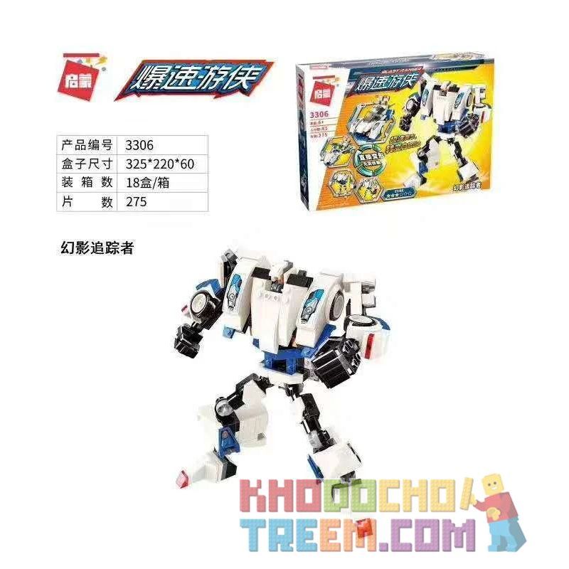 Enlighten 3306 Qman 3306 non Lego PHANTOM TRACKER. bộ đồ chơi xếp lắp ráp ghép mô hình Transformers BLAST RANGER Robot Đại Chiến Người Máy Biến Hình 275 khối