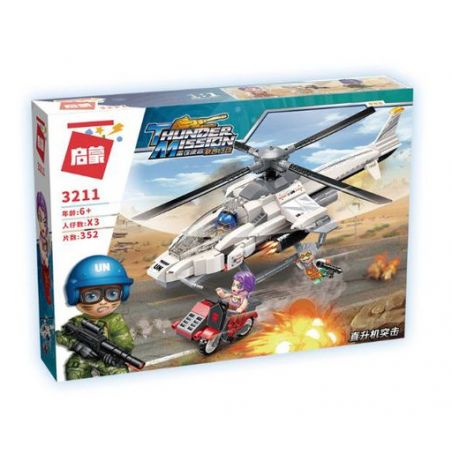 Enlighten 3211 Qman 3211 Xếp hình kiểu Lego Thunder Mission Helicopter ...