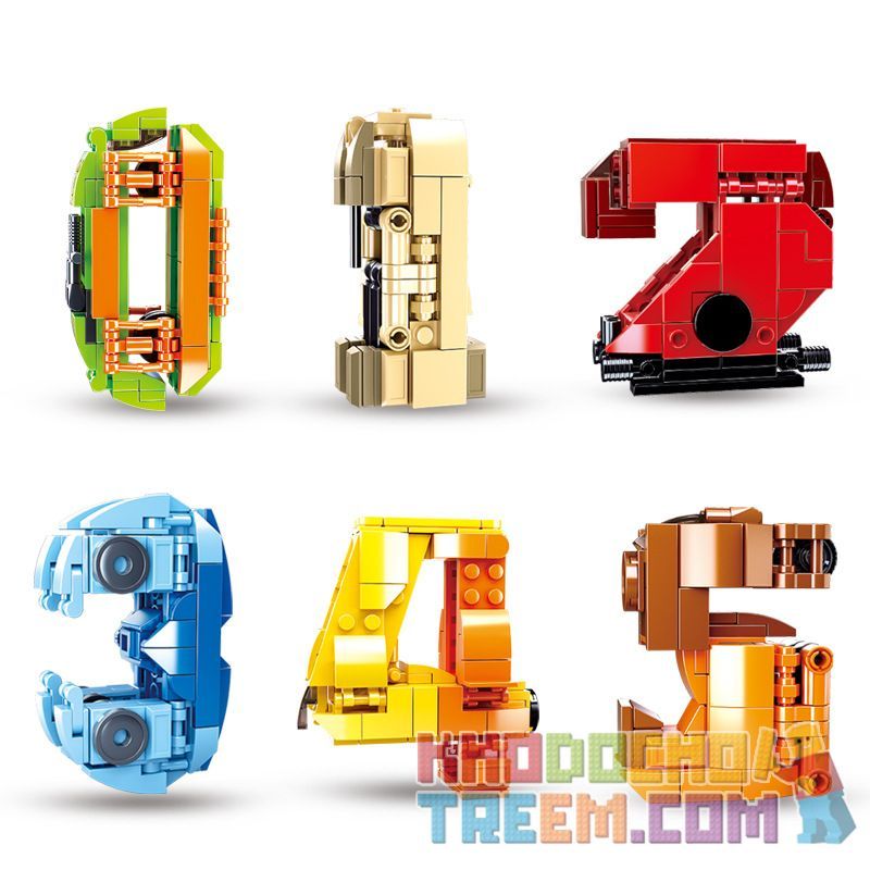 SLUBAN M38-B0819 B0819 0819 M38B0819 38-B0819 Xếp hình kiểu Lego CREATOR Creative N Change Digital Deformation 6 Models Biến Dạng Kỹ Thuật Số 6 Loại 596 khối