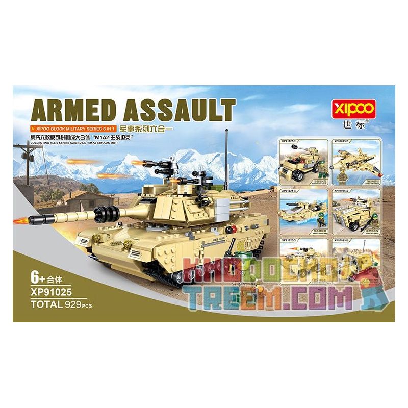 XIPOO XP91025A 91025A Xếp hình kiểu Lego TANK BATTLE M1A2 Abrams Military Series Liuheyi Abrams, United States, Main Battle Tank