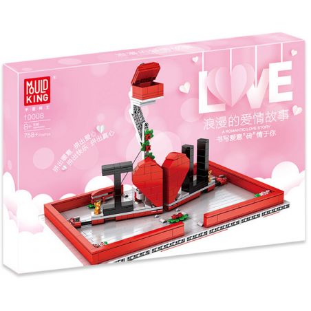 MouldKing 10008 Mould King 10008 REBRICKABLE MOC-22083 22083 MOC22083 non  CUỐN SÁCH TỎ TÌNH LÃNG MẠN CÂU CHUYỆN YÊU bộ đồ chơi xếp lắp ráp ghép mô hình POP-UP HEART AND RING BOX 758 khối