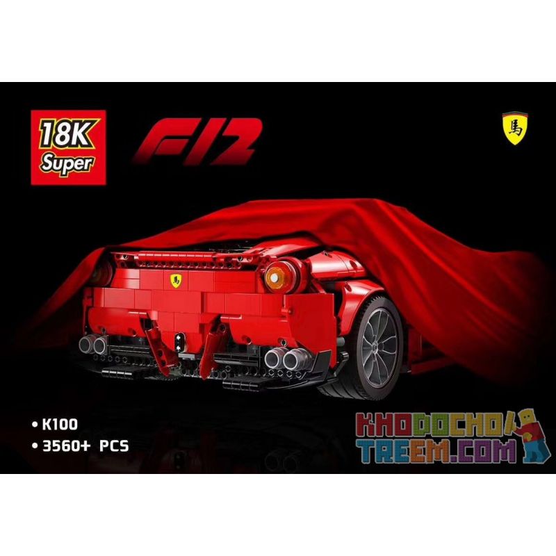SUPER 18K K100 Xếp hình kiểu Lego TECHNIC Ferrari F12 Ferrari F12. 3560 khối