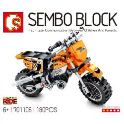 SEMBO 701106 non  YAMAHA. bộ đồ chơi xếp lắp ráp ghép mô hình Motorcycle Motorbike Xe Hai Bánh 180 khối