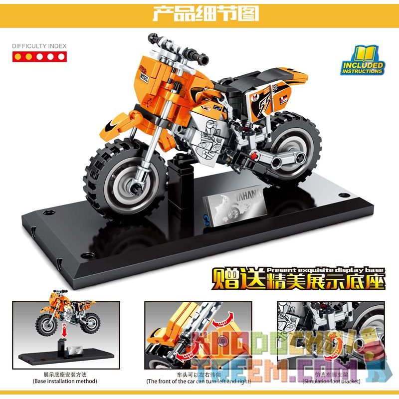 SEMBO 701106 non  YAMAHA. bộ đồ chơi xếp lắp ráp ghép mô hình Motorcycle Motorbike Xe Hai Bánh 180 khối