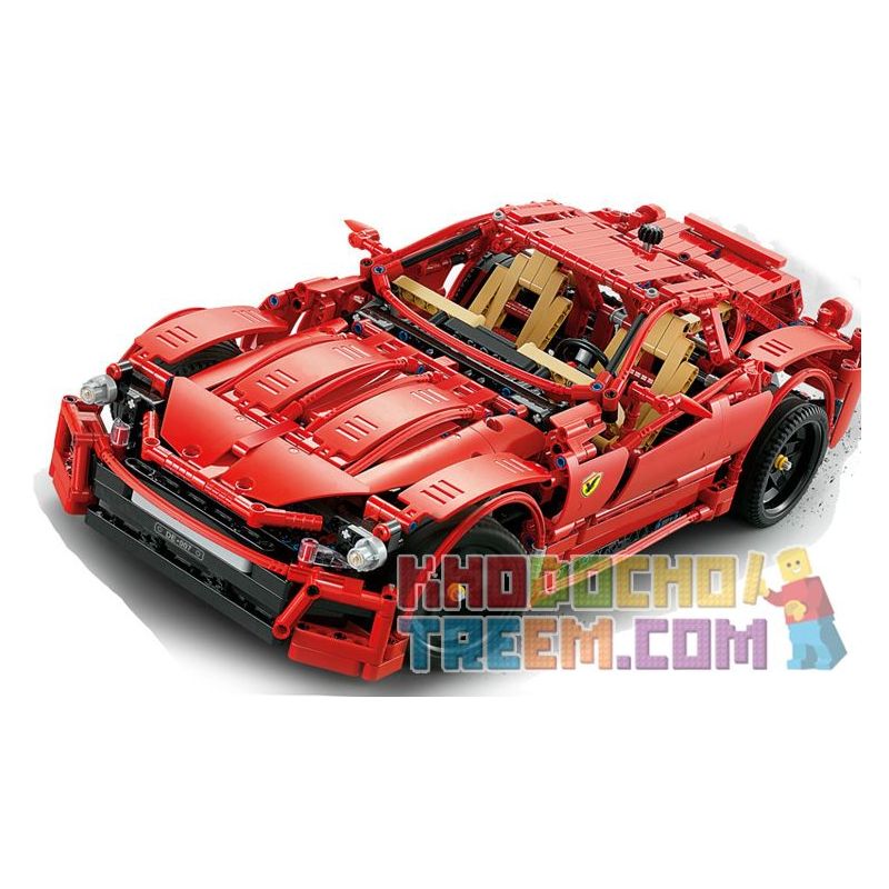DECOOL JiSi BrickCool 33007 Xếp hình kiểu Lego TECHNIC Red Fire - Sports Car Red Fire Sports Car Xe Thể Thao Màu đỏ 1441 khối