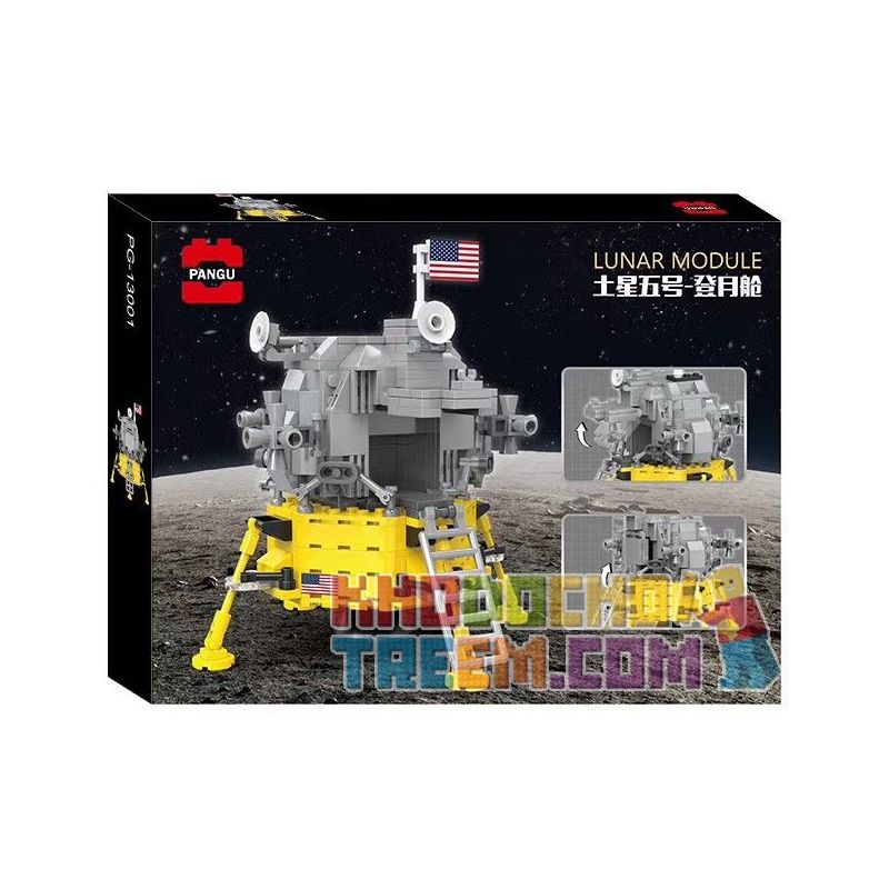 PANGU PG-13001 13001 PG13001 Xếp hình kiểu Lego Apollo - Lunar Module Mô-đun Apollo-Mặt Trăng 319 khối