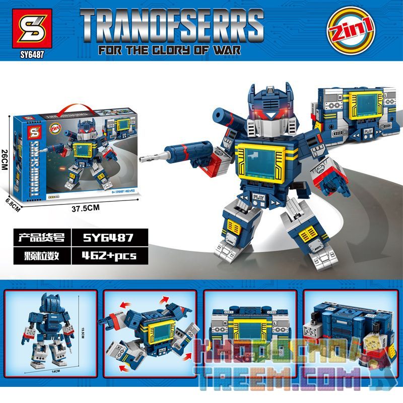 SHENG YUAN SY SY6487 6487 Xếp hình kiểu Lego Transformers Tranofserrs For The Glory Of War Transforming Robot Sound Waves Sóng Âm Thanh 462 khối SHENG YUAN SY SY6487 6487 Xếp hình kiểu Lego Transformers Tranofserrs For The Glory Of War Transforming Robot Sound Waves Sóng Âm Thanh 462 khối