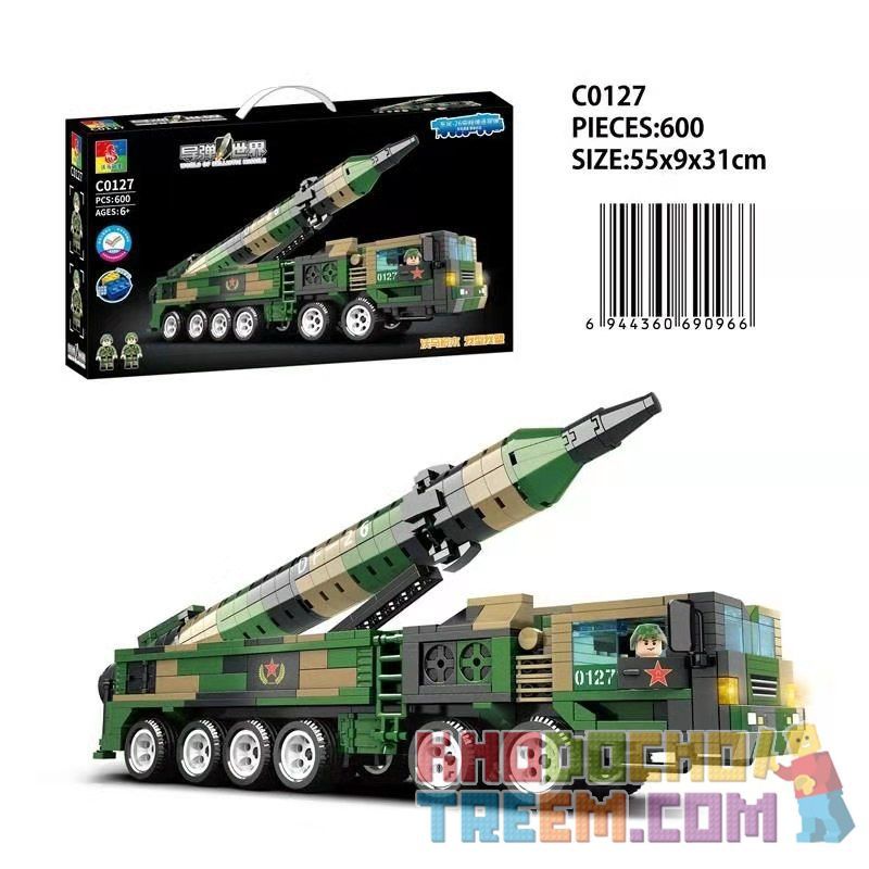 CHAOSHENG C0127 0127 WOMA C0127 0127 Xếp hình kiểu Lego WORLD OF BALLISTIC MISSILE Missile World Dongfeng-26 Mid-range Ballistic