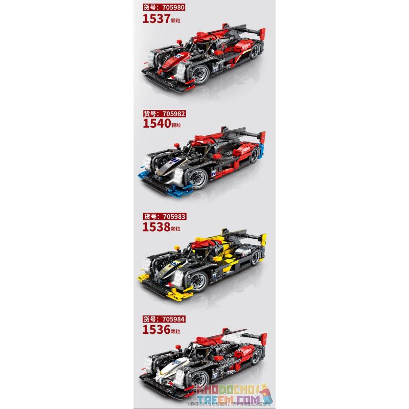 SEMBO 705980 705981 705982 705983 705984 non  JACKIE CHAN DC TEAM MODEL 1:14 5 MÔ HÌNH tỷ lệ 1:14 bộ đồ chơi xếp lắp ráp ghép mô hình  JACKIE CHAN DC RACHING Kỹ Thuật Công Nghệ Cao Mô Hình Phương Tiện 1540 khối
