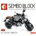 SEMBO 701107 non Lego XE MÁY BMW LATTE bộ đồ chơi xếp lắp ráp ghép mô hình Motorcycle Motorbike BMW R NINET Xe Hai Bánh 262 khối