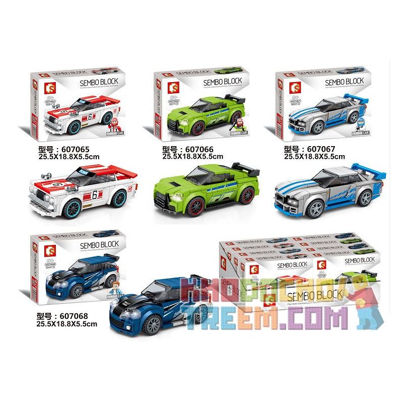 SEMBO 607065 non  CÂU CHUYỆN XE NISSAN SKYLINE KPGC-10 GTR bộ đồ chơi xếp lắp ráp ghép mô hình Speed Champions Racing Cars FAMOUS CAR Đua Xe Công Thức 193 khối