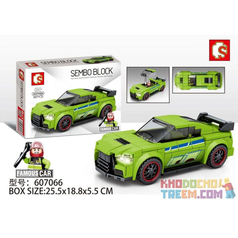 SEMBO 607066 Xếp hình kiểu Lego SPEED CHAMPIONS FAMOUS CAR Mitsubishi EVO Mitsubishi Evo. 197 khối