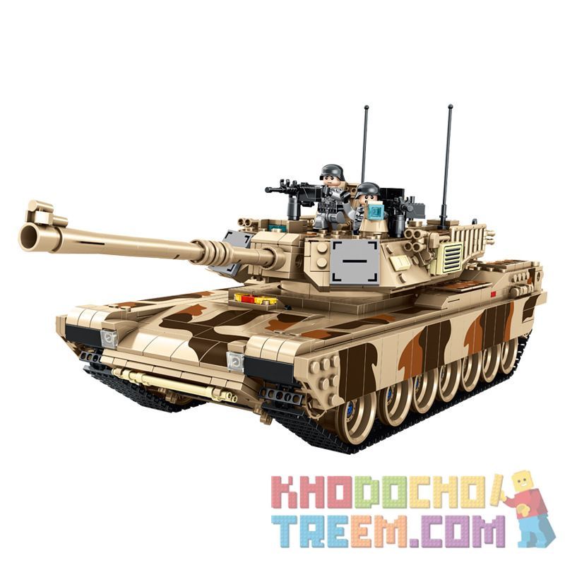 PanlosBrick 632010 Panlos Brick 632010 Xếp hình kiểu Lego MILITARY ARMY M1A2 Abrams Main Battle Tank M1A2 Main Battle Tank Xe Tă