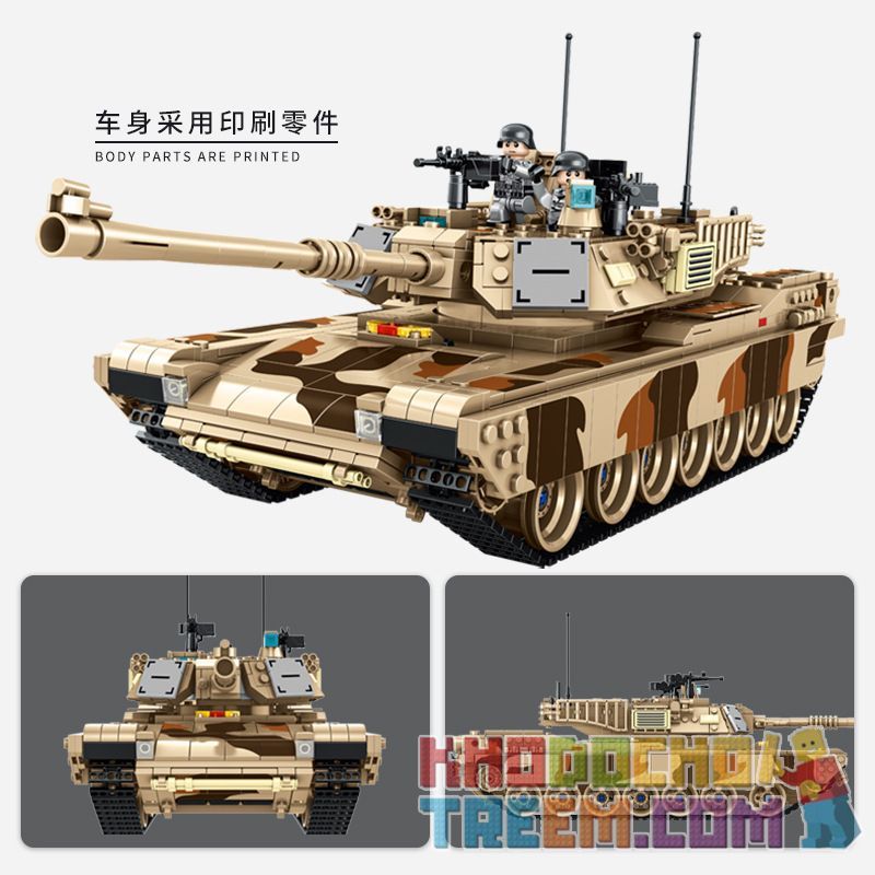 PanlosBrick 632010 Panlos Brick 632010 non  XE TĂNG CHIẾN ĐẤU CHỦ LỰC M1A2 bộ đồ chơi xếp lắp ráp ghép mô hình Military Army M1A2 ABRAMS MAIN BATTLE TANK Quân Sự Bộ Đội 1630 khối