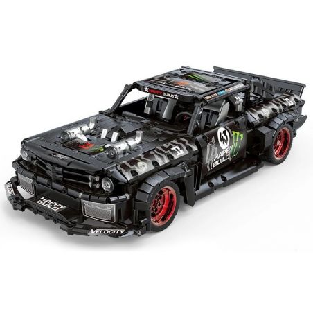 HAPPY BUILD YC-QC005 QC005 YCQC005 non  FORD MUSTANG HOONICORN V2 1:12 tỷ lệ 1:12 bộ đồ chơi xếp lắp ráp ghép mô hình  Kỹ Thuật Công Nghệ Cao Mô Hình Phương Tiện 1655 khối
