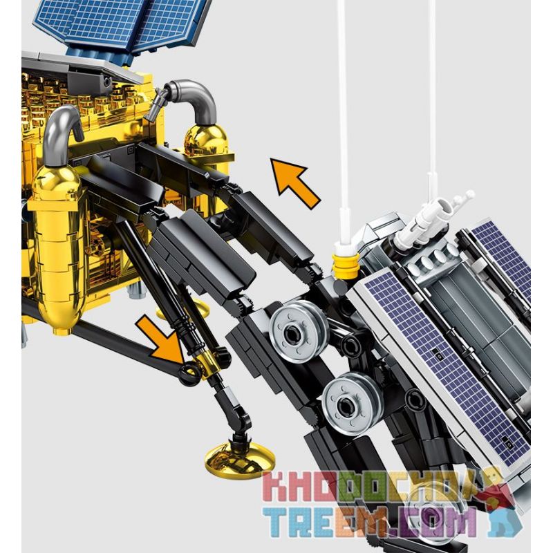 SEMBO 203301 non  THÁM HIỂM MẶT TRĂNG bộ đồ chơi xếp lắp ráp ghép mô hình Space Flight Thám Hiểm Không Gian 702 khối