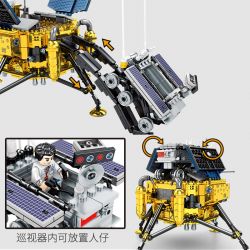 SEMBO 203301 non  THÁM HIỂM MẶT TRĂNG bộ đồ chơi xếp lắp ráp ghép mô hình Space Flight Thám Hiểm Không Gian 702 khối