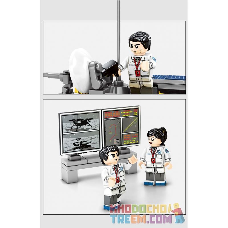 SEMBO 203301 non  THÁM HIỂM MẶT TRĂNG bộ đồ chơi xếp lắp ráp ghép mô hình Space Flight Thám Hiểm Không Gian 702 khối