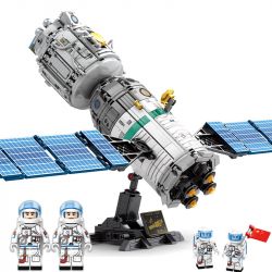 SEMBO 203302 non  TÀU VŨ TRỤ bộ đồ chơi xếp lắp ráp ghép mô hình Space Flight Thám Hiểm Không Gian 804 khối