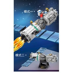 SEMBO 203302 non  TÀU VŨ TRỤ bộ đồ chơi xếp lắp ráp ghép mô hình Space Flight Thám Hiểm Không Gian 804 khối