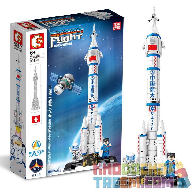 SEMBO 203304 Xếp hình kiểu Lego SPACE FLIGHT Explore The Mystery Of The Universe Manned Spacecraft Tàu Vũ Trụ Có Người Lái 904 k