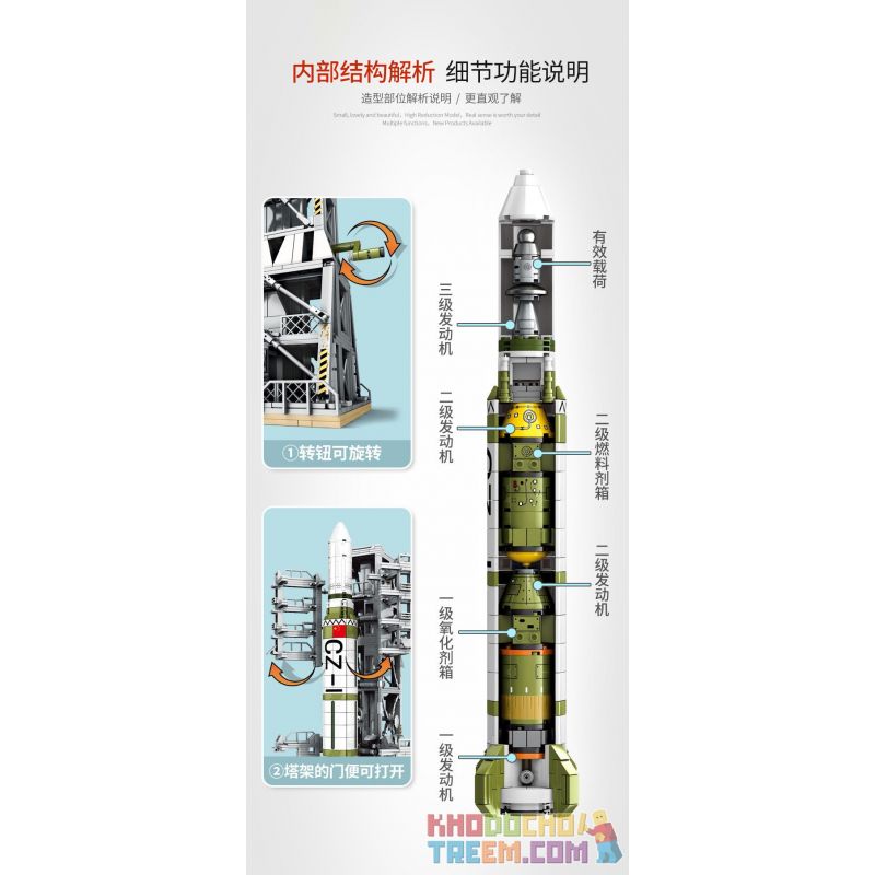 SEMBO 203306 non  BỆ PHÓNG VỆ TINH DONGFANGHONG bộ đồ chơi xếp lắp ráp ghép mô hình Space Flight Thám Hiểm Không Gian 1627 khối SEMBO 203306 non  BỆ PHÓNG VỆ TINH DONGFANGHONG bộ đồ chơi xếp lắp ráp ghép mô hình Space Flight Thám Hiểm Không Gian 1627 khối