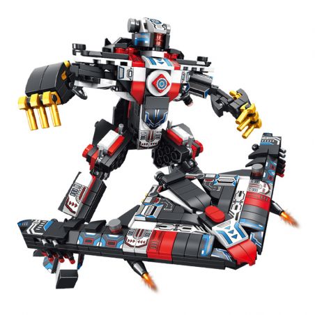 PanlosBrick 620006 Panlos Brick 620006 non  MÁY BAY CHIẾN ĐẤU TÀNG HÌNH KẾT HỢP THỜI ĐẠI MECHA 8 bộ đồ chơi xếp lắp ráp ghép mô hình Super Warrios SUPER WARRIOR Siêu Chiến Binh