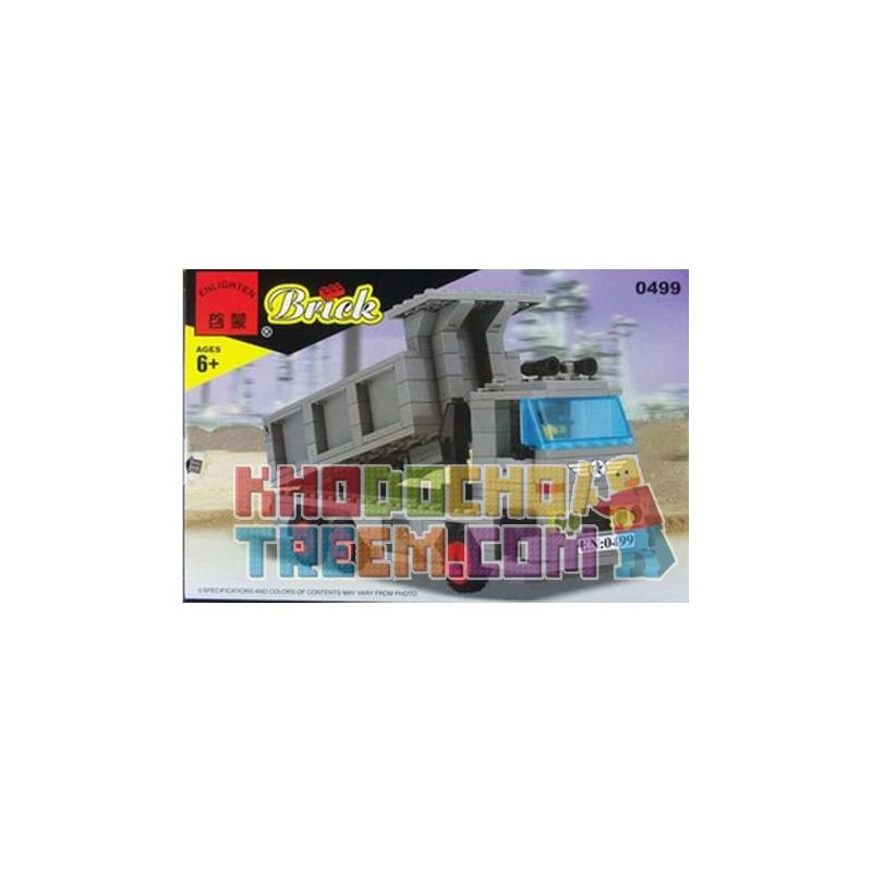 Enlighten 0499 Qman 0499 non Lego XE BEN NẶNG bộ đồ chơi xếp lắp ráp ghép mô hình City Thành Phố