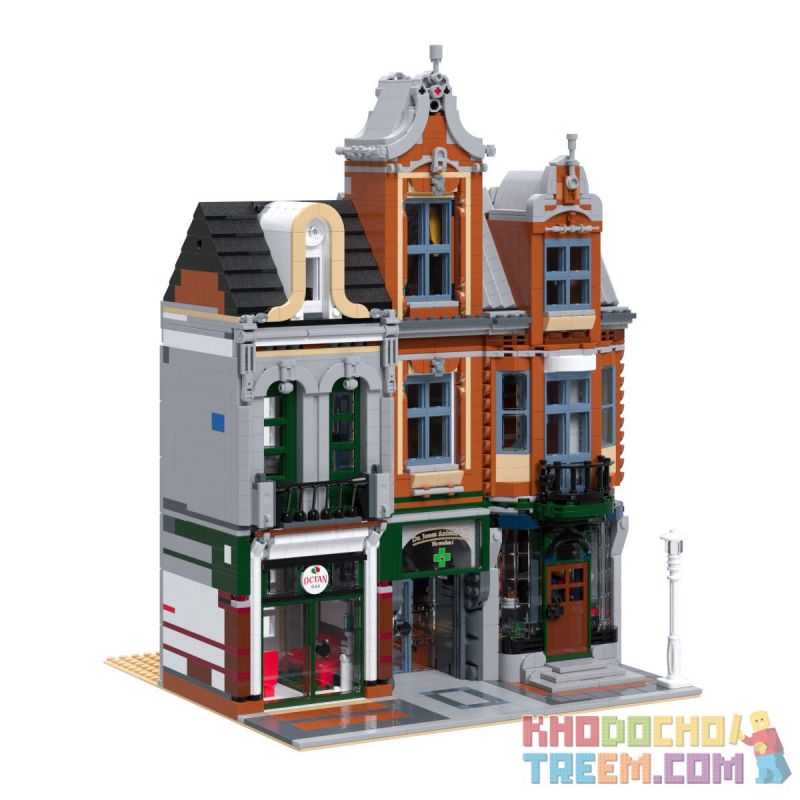BRICKATIVE OCTAN OFFICE Xếp hình kiểu Lego CREATOR Octan Office (10264 Corner Garage) Street View Octan Office Building 10264 Se