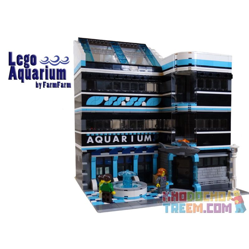 URGE 10186 Xếp hình kiểu Lego CREATOR Street View Aquarium Bể Nuôi Cá 2234 khối