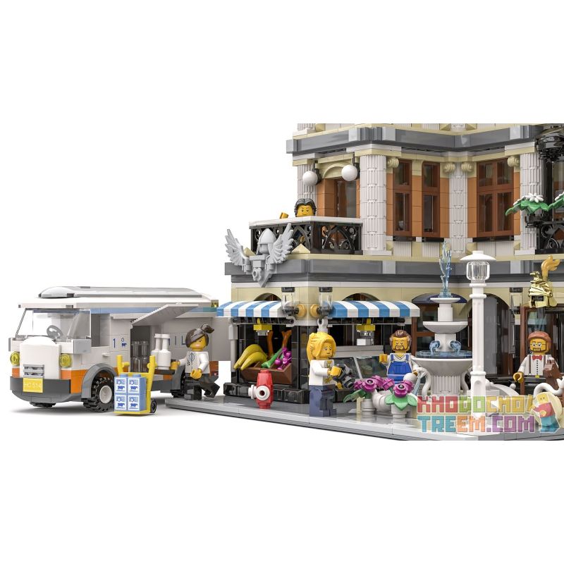 JIESTAR 89113 URGE 10194 non  QUẢNG TRƯỜNG ĐÀI PHUN NƯỚC bộ đồ chơi xếp lắp ráp ghép mô hình Creator THE FOUNTAIN SQUARE Sáng Tạo 2951 khối