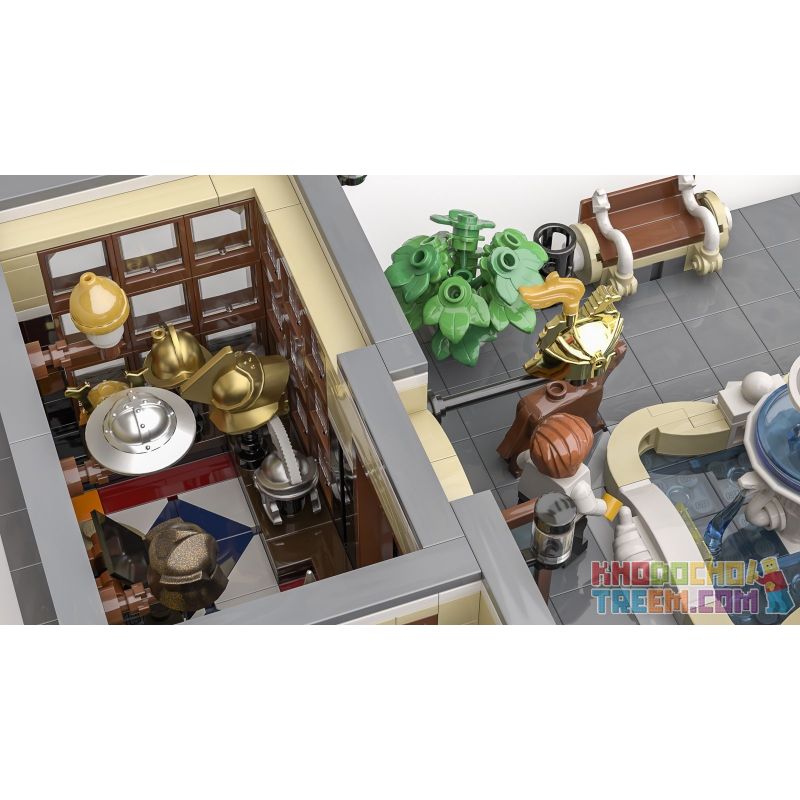 JIESTAR 89113 URGE 10194 non  QUẢNG TRƯỜNG ĐÀI PHUN NƯỚC bộ đồ chơi xếp lắp ráp ghép mô hình Creator THE FOUNTAIN SQUARE Sáng Tạo 2951 khối