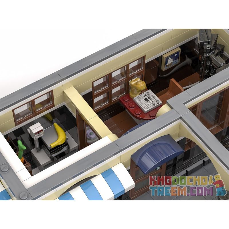 JIESTAR 89113 URGE 10194 non  QUẢNG TRƯỜNG ĐÀI PHUN NƯỚC bộ đồ chơi xếp lắp ráp ghép mô hình Creator THE FOUNTAIN SQUARE Sáng Tạo 2951 khối