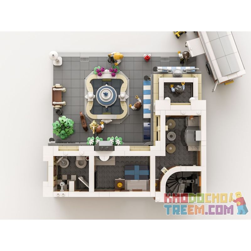 JIESTAR 89113 URGE 10194 non  QUẢNG TRƯỜNG ĐÀI PHUN NƯỚC bộ đồ chơi xếp lắp ráp ghép mô hình Creator THE FOUNTAIN SQUARE Sáng Tạo 2951 khối