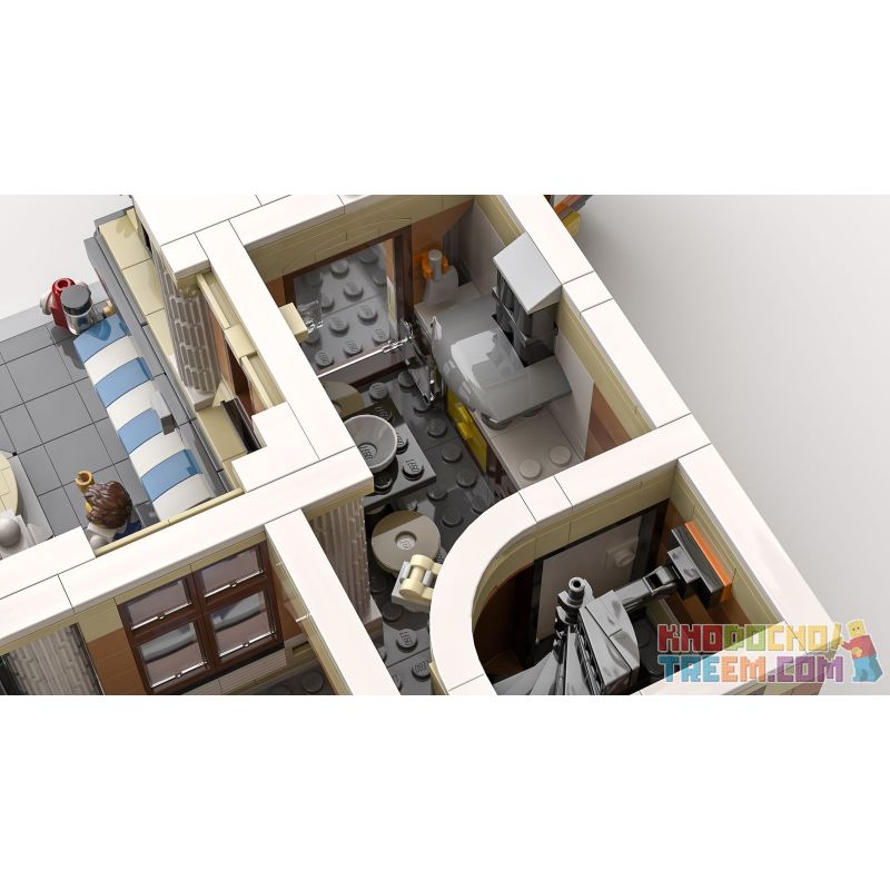 JIESTAR 89113 URGE 10194 non  QUẢNG TRƯỜNG ĐÀI PHUN NƯỚC bộ đồ chơi xếp lắp ráp ghép mô hình Creator THE FOUNTAIN SQUARE Sáng Tạo 2951 khối