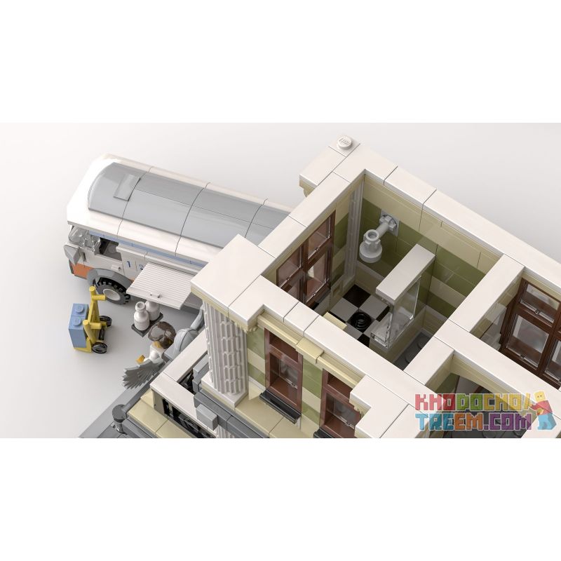 JIESTAR 89113 URGE 10194 non  QUẢNG TRƯỜNG ĐÀI PHUN NƯỚC bộ đồ chơi xếp lắp ráp ghép mô hình Creator THE FOUNTAIN SQUARE Sáng Tạo 2951 khối