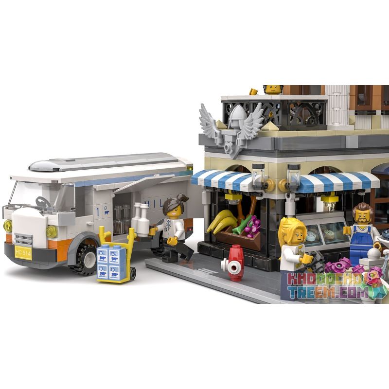 JIESTAR 89113 URGE 10194 non  QUẢNG TRƯỜNG ĐÀI PHUN NƯỚC bộ đồ chơi xếp lắp ráp ghép mô hình Creator THE FOUNTAIN SQUARE Sáng Tạo 2951 khối