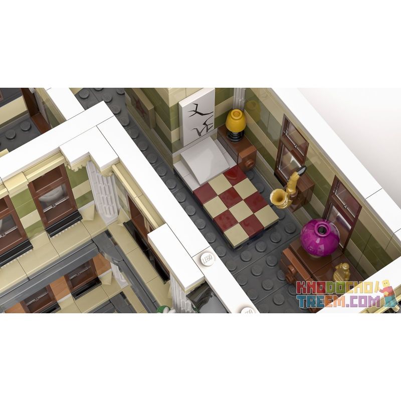 JIESTAR 89113 URGE 10194 non  QUẢNG TRƯỜNG ĐÀI PHUN NƯỚC bộ đồ chơi xếp lắp ráp ghép mô hình Creator THE FOUNTAIN SQUARE Sáng Tạo 2951 khối